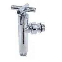 Кран для угл. соед. 1/2"г × 1/2" ш (крестовой), хром TIM (20/1)