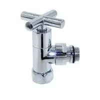 Кран для угл. соед. 3/4"г × 1/2" ш (крестовой), хром TIM (20/1)