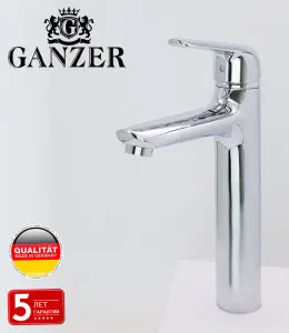 24012 Смеситель для умыв. (высокий) "GANZER" (10/1шт)