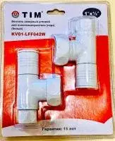 Кран для угл. соед. 1" г × 3/4" г (круглый), белый TIM (20/1)