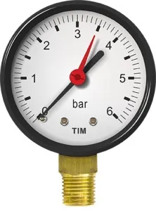 Манометр вертикальный Р 6 bar (TIM) 1/60