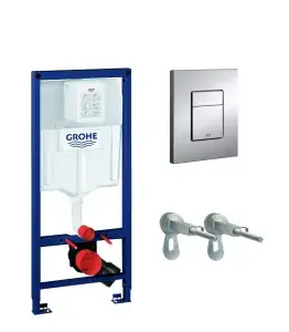 Инсталляция GROHE Rapid SL113см для подвесного унитаза (3в1) квадрат