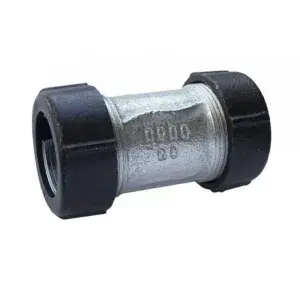 Муфта для соединения стальных и полимерных труб 1/2"x1/2" (64/8шт)