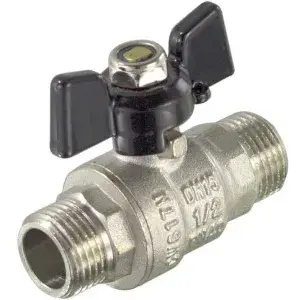 Кран шаровой НИКЕЛ. 1/2 Ш/Ш (Б) (TIM) 20/80
