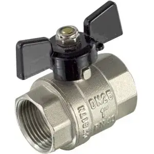 Кран шаровой НИКЕЛ. 1" Г/Г (Б) (TIM) 10/40