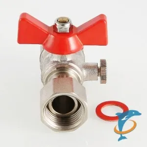 Кран шаровой для подключения манометра с вн-р 1/2 х 1/2 "TIM" 1/25/50