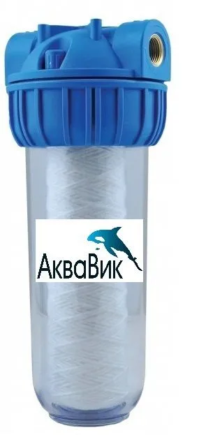Колба АкваВик 3/4 с картриджем нитка, с гайкой 1/12