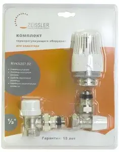 Комплект с термоголовкой угловой 1/2 ZEISSLER (3в1)