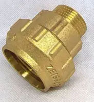 Муфта латунная с наружной резьбой для труб ПНД 40x1* ZEISSLER (25/5)
