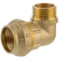 Угольник латунный с наружной резьбой для труб ПНД 32x1* ZEISSLER (30/2)