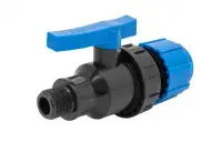 Кран шаровой ПНД d 32×3/4" нар. (28/4) ТПК-АКВА