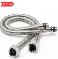 Подводка для смес. из нерж. гофр. трубы (sus304) 1/2хМ10 г/ш -80 см (пара) TIM (60/10)
