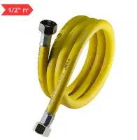 Подводка для газа 1/2" г/г - 40 см в оплетке с PVC покрытием TIM (180/1)
