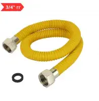 Подводка для газа сильфон. из нержав. стали 3/4" г/г - 80 см в оплетке с PVC покрытием TIM (50/1)