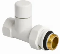 Клапан радиаторный 1/2 г/ш ручной рег. матовый белый прямой ZEISSLER (40/1)