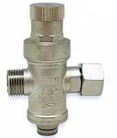 Редуктор давления 1/2"ш- нак. под манометр, никель TIM (30/1)