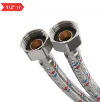Подводка гибкая 1/2" г/г - 100 см в оплетке TIM (100/10)