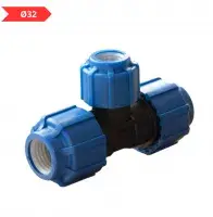 Тройник Ф 32х32х32 Политэк ПНД (15/3)