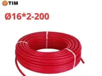 Сшитый полиэтилен PEX-b, Ø16 * 2.0 красный TIM (200)