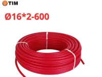 Сшитый полиэтилен PEX-b, Ø16 * 2.0 красный TIM (600)
