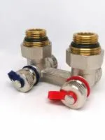 Узел ниж.подкл.радиатора УГЛОВОЙ 1/2"x3/4" ВЕНТЕЛЬНЫЙTIM (40/10/1)