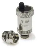 Авто-воздухоотводчик 1/2" прямой с отсек. клапаном узкий хром TIM (100/10/1)