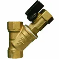 Фильтр косой 3/4" c мини-краном TIM (24/4/1)