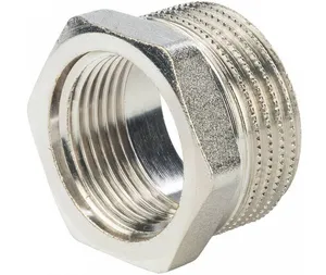 Футорка TIM 50х40 2х11/2* 40/5 НИКЕЛЬ 40/5
