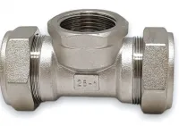 Тройник ДУ 25х1/2 вн.резьба (никелированный) (ZEISSLER) ( )
