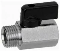 Кран мини 1/2" г/ш / черные ручки / никел. TIM (120/10)