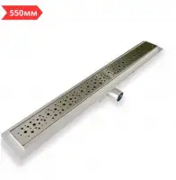 Трап-лоток с гориз. - 550 мм, решетка с круг. ячейкой TIM (4/1)