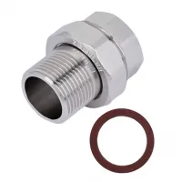 Американка никелированная с плоской прокладкой 1/2"г/ш (ZEISSLER) (120/10)