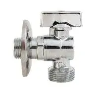 Кран угловой 1/2" × 1/2" для подкл. приборов хром TIM (60/1)