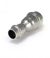 Mуфта двухраструбная 18*15mm из нержавеющей стали (ZEISSLER) (120/5)